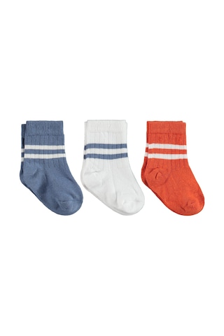 Civil Baby Çemberli Basic 3'lü 6-18 Ay Bebek Erkek Çorap Set Standart