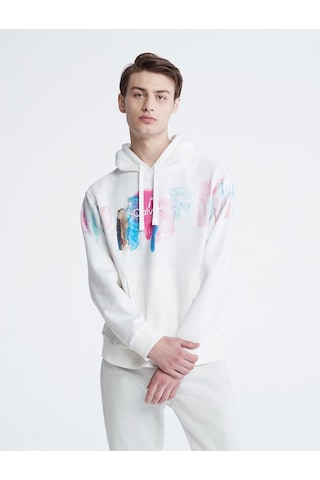 Calvin Klein Erkek Sweatshirt 40jm948 540 Beyaz