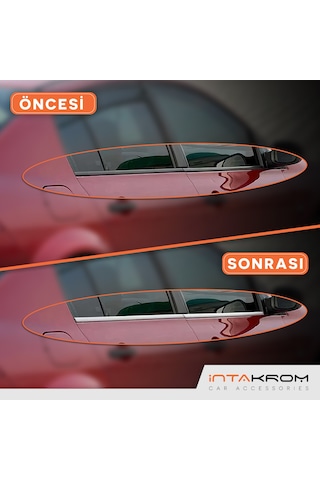 Renault Megane 2 Krom Cam Çıtası 4 Parça Sedan 2002-2010