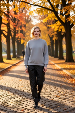 Benerly Kadın Bisiklet Yaka Düşük Kol Regular Kalıp Örme Sweatshirt Fonks Gri
