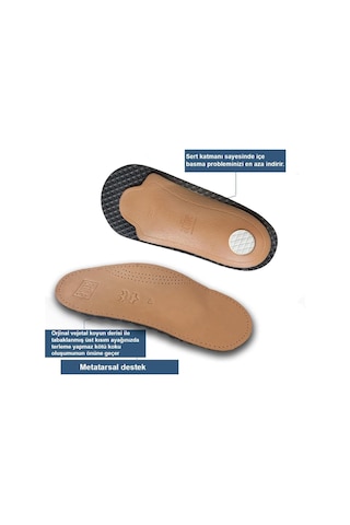 Active Team LT02 - Deri Yarım Ortopedik Ark Destekli 3/4 İç Tabanlık