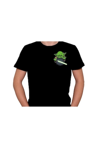 Yoda Işın Kılıcı Star Wars Cep Logo Tişört Unisex T-shirt 001