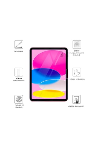 Apple Uyumlu iPad Air 13" 2024 A2898-a2899 İle Temperli Kırılmaz Cam Ekran Koruyucu