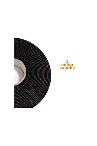 Kapı Pencere Bandı / Yapışkan Bantlı Sünger / Epdm-3Mmx40Mm-Siyah-10 Metre