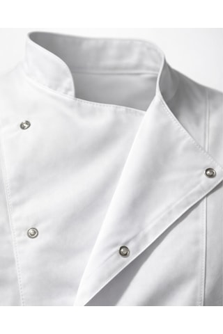 Mkworkwear Aşçı Ceketi Hediye Logo, İsim Ve Bayrak Nakış Siyah Ve Beyaz Vento Model