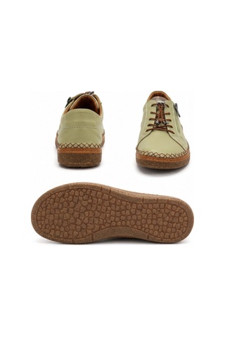 N Napa Shoe Np.8207.avakado Deri Sneaker Napa Shoe Kadın Hakiki Deri Günlük Comfort Ayakkabı Avokado Yeşili