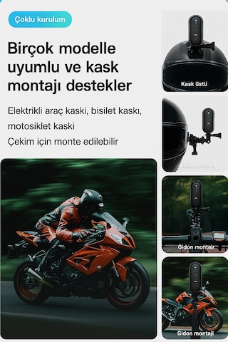 1080p Cep Mini Spor Vücut Kamerası Taşınabilir Kask Vlog Kamera