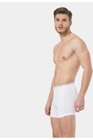 Türen Erkek Likralı Düğmeli Boxer 2'Li Paket 135/Beyaz 001