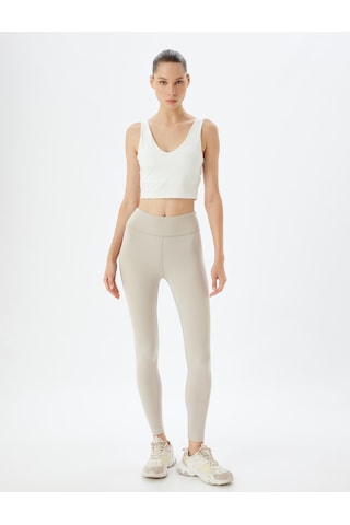 Koton Basic Spor Tayt Yüksek Bel Skinny Fit Gri 5wak40002nk