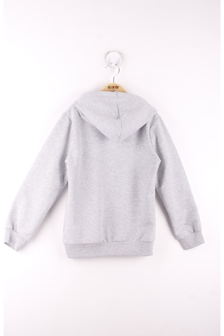 Toontoy Kids Toontoy Erkek Çocuk La Casa Baskılı Sweatshirt Gri Melanj