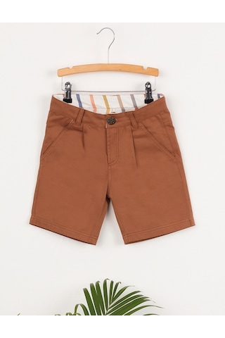 Denokids Ollie&Olla Kahverengi Erkek Çocuk Gabardin Şort Çok Renkli