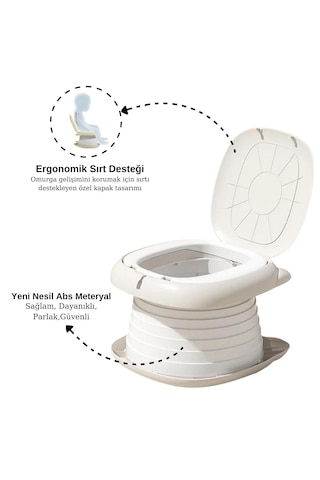 Cat Potty Katlanabilir Çocuk Tuvaleti, Çok Fonksiyonlu Taşınabilir Alıştırma Lazımlığı Gri