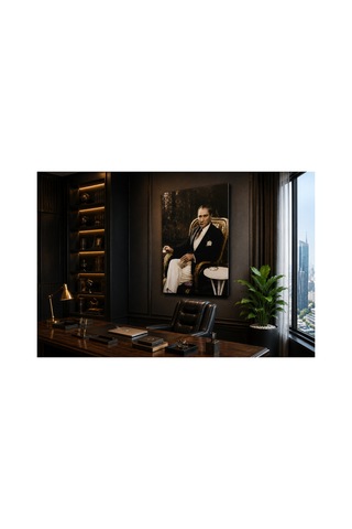 Atatürk Metal Tablo Premium Uv Baskı Dekoratif Duvar Tablosu