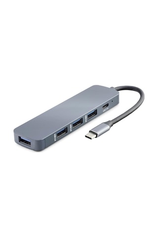 Type-c Hub 4 Usb3.0 + Dc Sv Gri Hdx7044 Evimdeyokyok