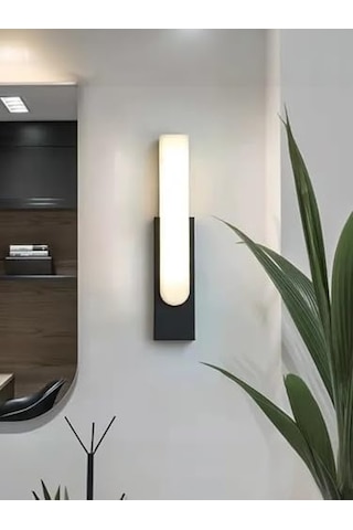 Dekoratif Led Aplik, Çift Yönlü, 10w, 3200k Gün Işığı, Siyah, Çift Yönlü Işık Led Duvar Aydınlatma Cata Hawai İç Ve Dış Mekan Açık