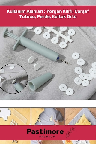 Premium Yorgan Kılıfı Çarşaf Tutucu Sabitleyici Yatak Düzenleyici Kumaş Sabitleme Düğmesi