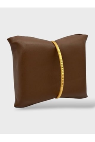 Arnes Jewelry Çelik 22 Ayar Altın Kaplama Desenli Ajda Bilezik - 1 Adet 20 Cm Ar621nes Gold
