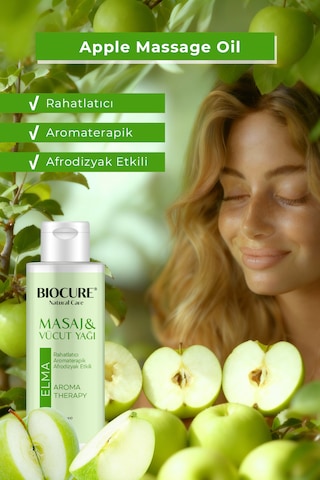 Biocure Elma Özlü Masaj ve Vücut Bakım Yağı 100 ML