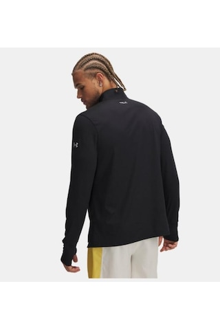 Erkek Ua Trail Run Çeyrek Fermuarlı Uzun Kollu T-shirt 1383244-002 Siyah