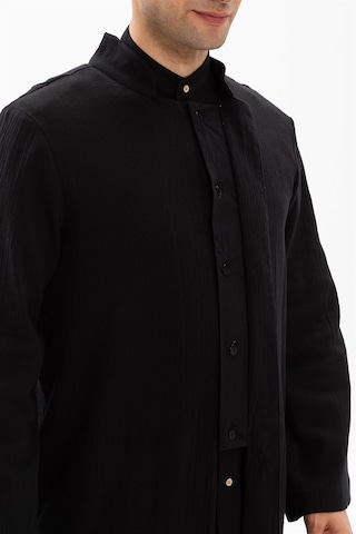 Şile Bezi İnce Erkek Namaz Cübbesi Yazlık Namazlık Pamuk Kumaş Cübbe Siyah Syh-siyah Siyah