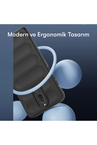 Newface Huawei Mate 10 Lite Kılıf Optimum Silikon Glblseme - 45 - Siyah Sıyah
