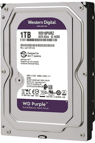 Western Dıgıtal Purple Wd10purz 1 Tb Sata 6gb/s 7/24 Güvenlik Harddısk