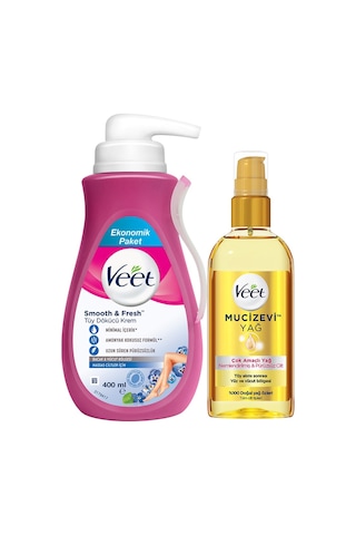 Veet Mucizevi Yağ - Çok Amaçlı Nemlendirici 100 ML + Veet Professional Tüy Dökücü Krem 400 ML