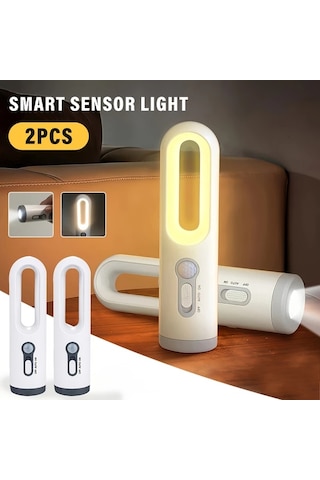 Cordial 2 Adet Vücut Sensörlü Akıllı Işık Usb Şarj Edilebilir El Feneri Hareket Sensörlü İç Dış Mekan Gece Lambası Yatak Odası Okuma Aydınlatması