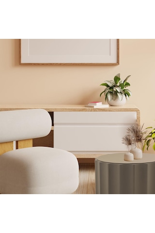 Mechanic Renkli Sehpa Takımı Rehome Beyaz - Turuncu