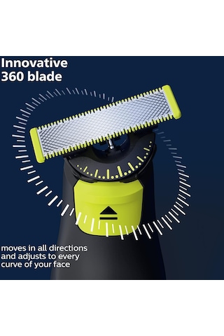 Philips Norelco Oneblade 360 Pro Hibrit Elektrikli Düzeltici, Qp6531/70, Siyah