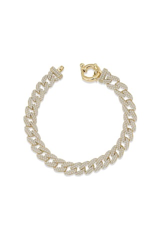 Gurmet Gümüş Bileklik Full Taşlı Gold (528168022)