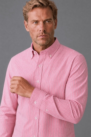 Bisse Pembe Regular Fit Pamuk Keten Uzun Paşa Yaka Gömlek Gmktn250006 C29