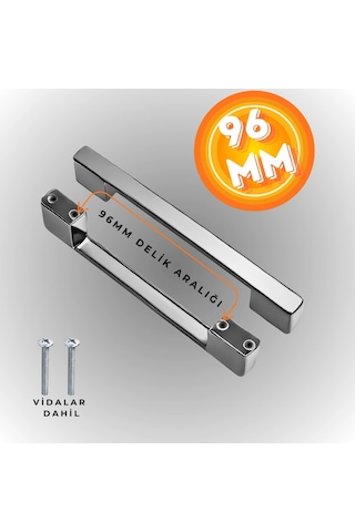 Köprü Kulp Dolap Çekmece Kulbu Metal Kulp 96 Mm Krom