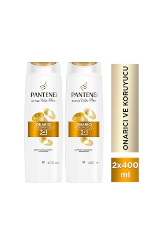 Onarıcı & Koruyucu 3 Ü 1 Arada Şampuan 400ml Yıpranmış Saçlar X 2 Adet Tüm Saç Tipleri