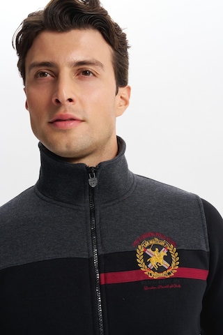 Arma Erkek Slim Fit Örme Basic 3 İplik Şardonlu Dik Yaka Tam Fermuar Mont %70 Pamuk %30 Polyester K4myo9378 Siyah