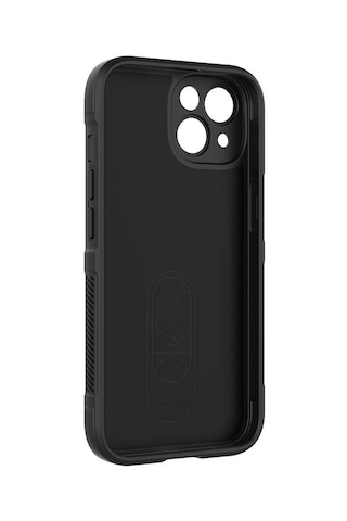 Zore Apple iPhone Uyumlu 14 Kılıf Esnek Tpu Oyuklu Arka Yüzey Tasarımlı Ogaa Etnik Silikon Kapak - Siyah