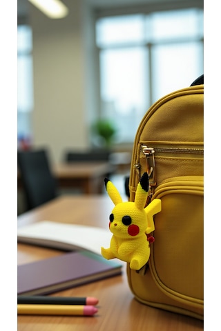 Örgü Model Sevimli Pikachu Anahtarlık 3d Baskı Özel Tasarım Figür Çanta & Anahtar Aksesuarı Sarı