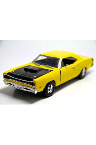 Motormax 1969 Dodge Coronet Super Bee 1/24 Sarı Model Araba