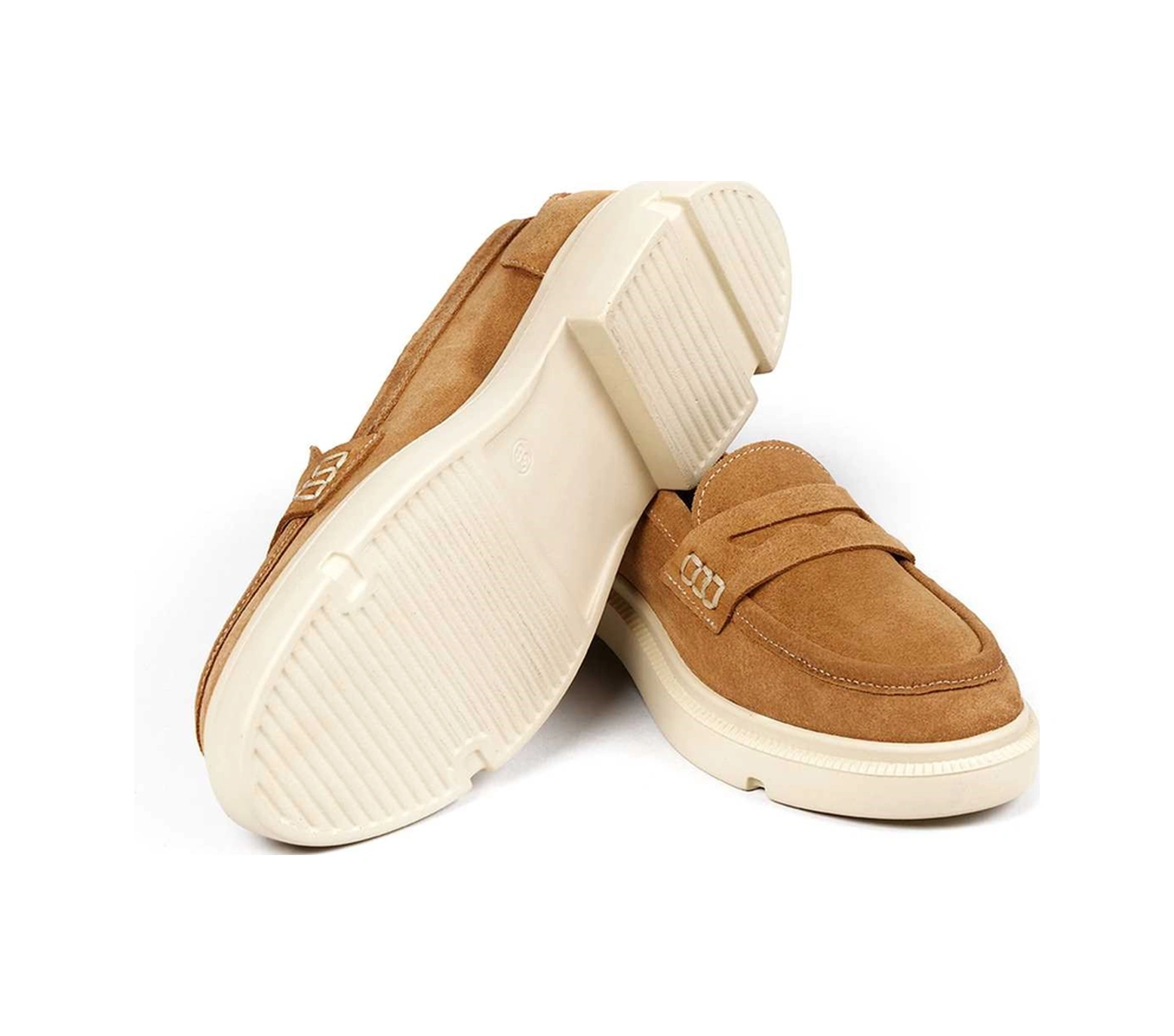 Bestello Bağcıksız Poli Loafer 101-226505-01 Kadın Ayakkabı Taba Suet