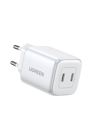Ugreen Nexode 45w Usb Type-c Qc 4.0 Pd Gan X 2 Portlu Hızlı Şarj Cihazı Beyaz