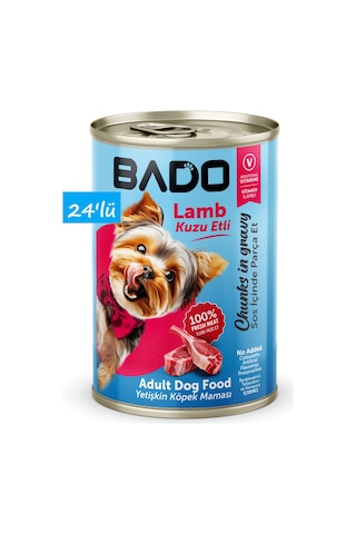 Bado Yetişkin Yaş Köpek Maması Kuzu Etli 400gr 24'lü