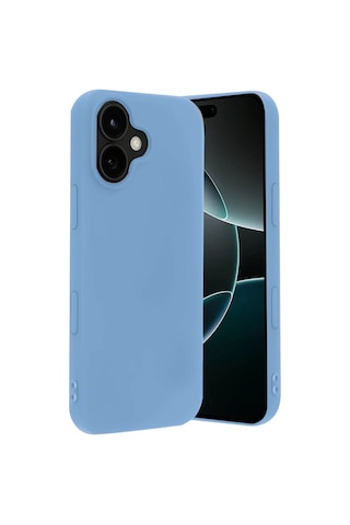 Apple iPhone Uyumlu 17 Nano İçi Kadife Silikon - Mavi Renkli