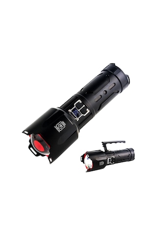 Bedotech Bd-2406 30w Tg Led Alüminyum Alaşımlı Zoomlu Type-c Dijital Göstergeli Şarjlı El Feneri