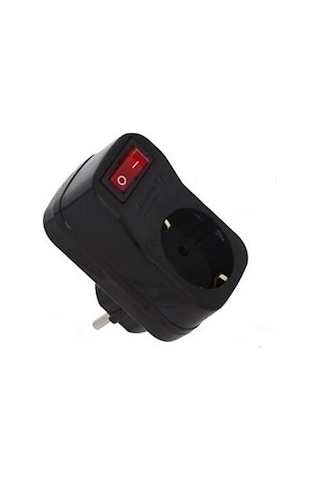 As Grup Tekli Topraklı Anahtarlı Akım Korumalı Fiş Priz Siyah
