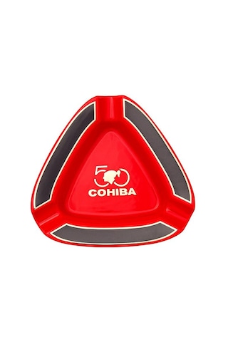 Cohiba 50. Yıl Kırmızı-siyah Üçlü Porselen Puro Küllüğü