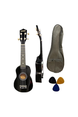 54 Cm Soprano Siyah Ukulele Kılıf Ve Pena Dahil