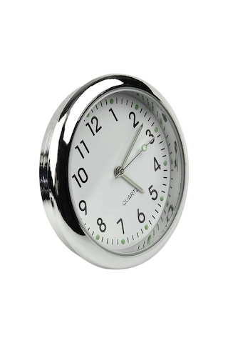 Dailytech Aydınlık Araç Araba Tekne Bisiklet İçin Mini Kuvars Saat - Dailytech - Beyaz Çok Renkli