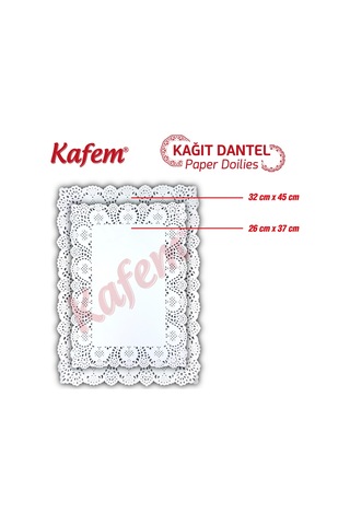 Kafem Dantel Kağıt 26 x 37 cm 100 Lü x 5 Paket