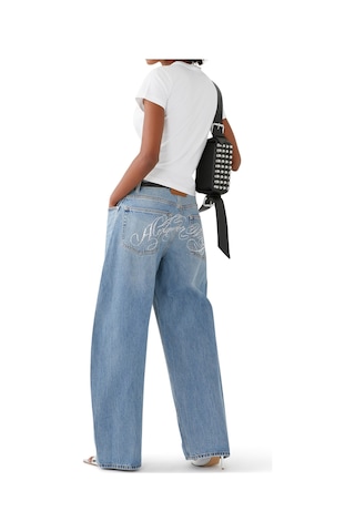 T By Alexander Wang Yüksek Moda Oversized Yuvarlak Jean Pantolon Light Blue