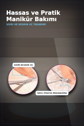 Sivri Uçlu 9.5 Cm Çelik Tırnak Eti Pens - Manikür Aleti, Kişisel Bakım Bx-313431